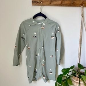 Toddler boys long sleeve swim suit.